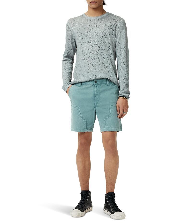 ジョンバルベイトス メンズ ボトムス ハーフパンツ・ショーツ ショートパンツ John Varvatos Jayden Double Knee Shorts188S25 Fog