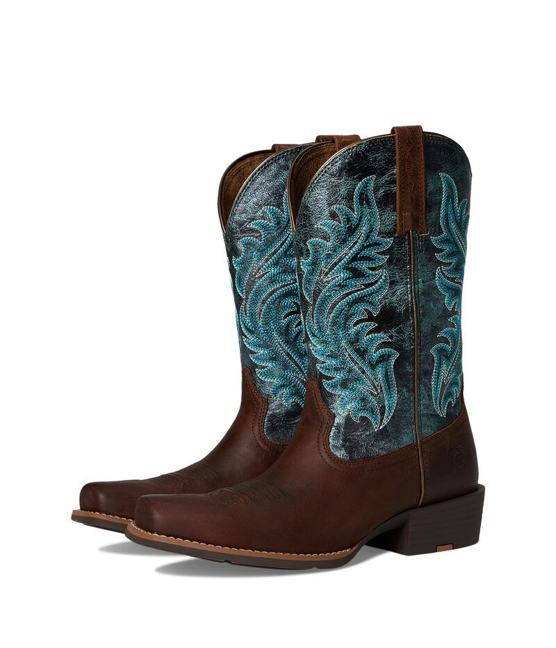 アリアト レディース シューズ ブーツ・レインブーツ Ariat Round Up Narrow Cutter Toe Sassy Brown ブラウン