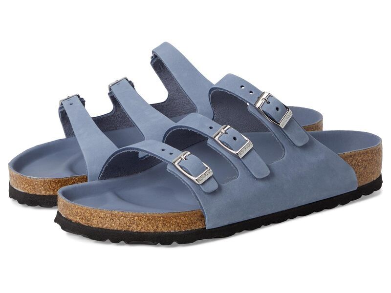 ビルケンシュトック レディース シューズ サンダル Birkenstock Florida Nubuck Stone Blue ブルー
