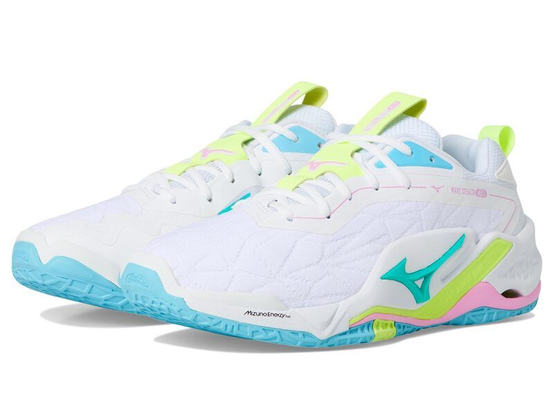 ミズノ メンズ シューズ スニーカー Mizuno Wave Stealth Neo 2 WhiteNeo Lime ホワイト