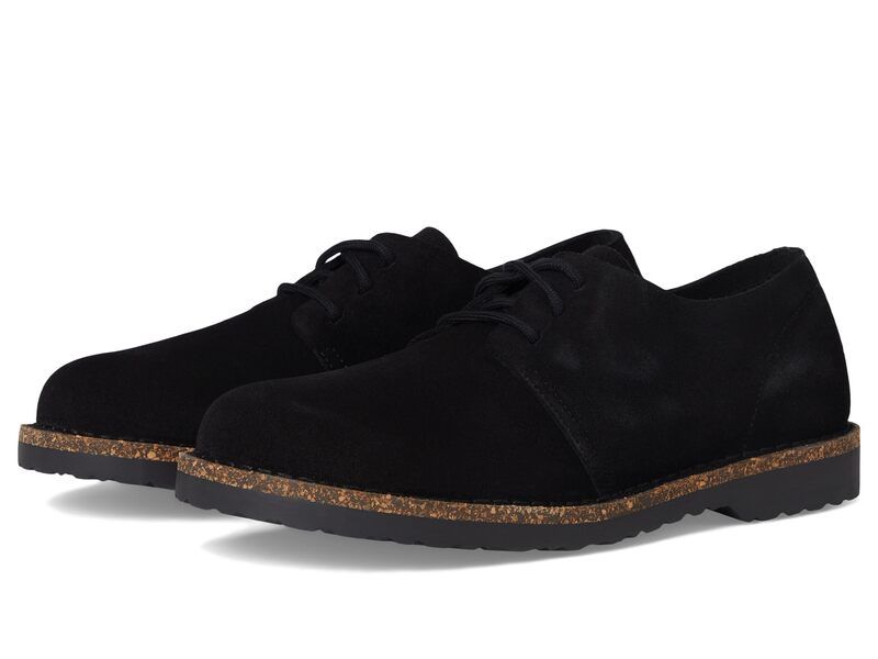 ビルケンシュトック メンズ シューズ スニーカー スエード レース Birkenstock Uppsala Low Lace Up Suede Black ブラック