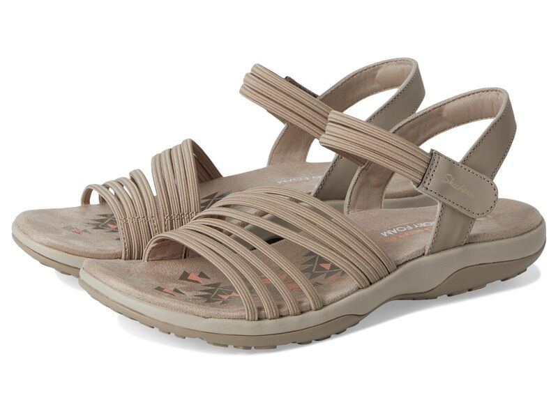 スケッチャーズ レディース シューズ サンダル SKECHERS Reggae Slim Coffee Run Taupe トープ