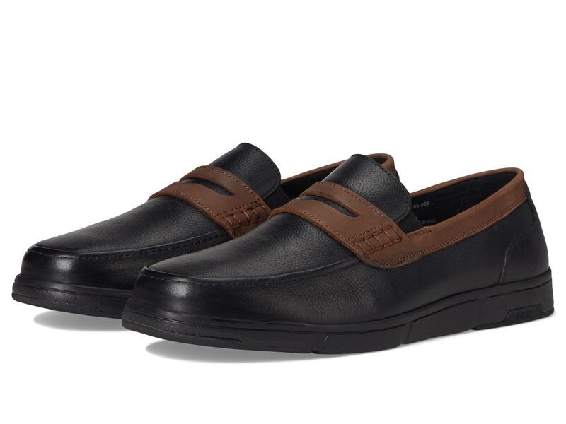 ノンブッシュ メンズ シューズ スリッポン・ローファー Nunn Bush Luca Moccasin Toe Penny Loafer Lightweight Comfortable SlipOn Black ブラック