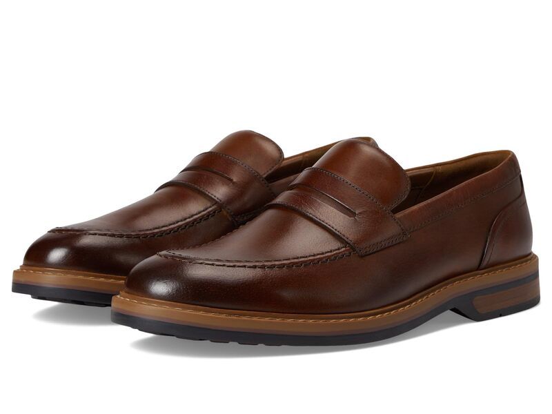 クラークス メンズ シューズ スリッポン・ローファー Clarks Aldwin Step Mid Tan Leather タン
