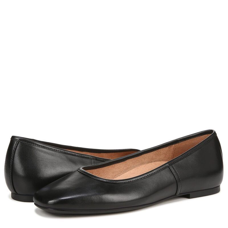 バイオニック レディース シューズ サンダル VIONIC Orinda Skimmers Black Leather ブラック