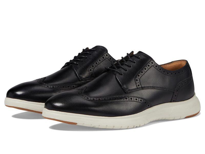 フローシャイム メンズ シューズ スニーカー オックスフォード Florsheim Dash Wing Tip Sneaker Sole Oxford Black Smooth Le ブラック
