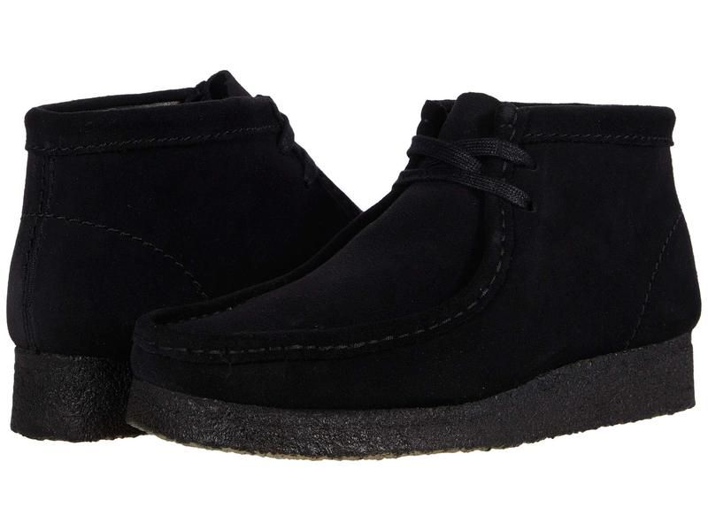 クラークス レディース シューズ ブーツ・レインブーツ Clarks Wallabee Boot Black Suede 1 ブラック