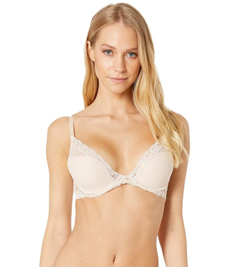 ナトリ レディース アンダーウェア ブラジャー Natori Feathers Contour Plunge Bra 730023 Cameo Rose