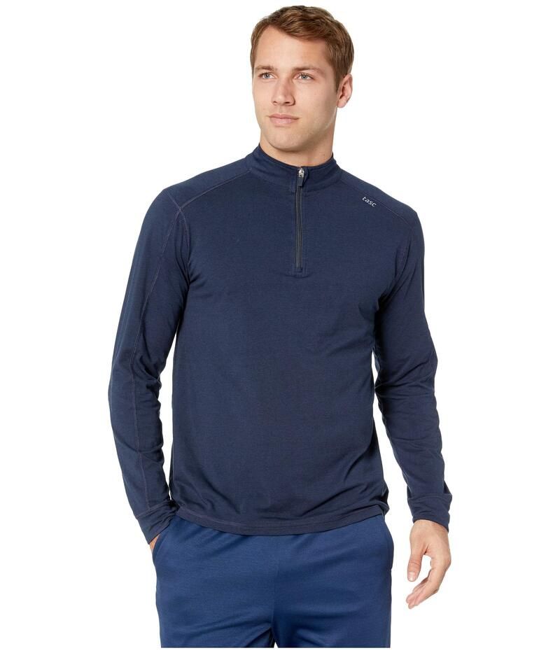 タスクパフォーマンス メンズ トップス シャツ ハーフジップ tasc Performance Carrollton Lightweight Quarter Zip Classic Navy ネイビー