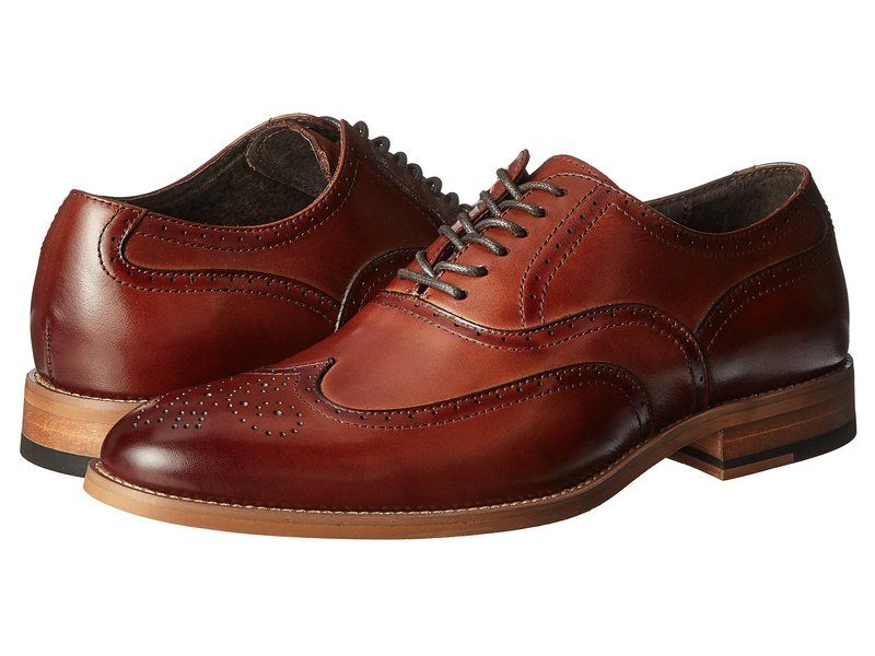 ステイシーアダムス メンズ シューズ オックスフォード ウィングチップ Stacy Adams Dunbar Wingtip Oxford Cognac