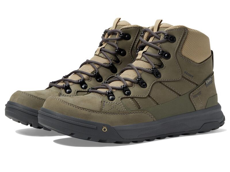 オボズ メンズ シューズ ブーツ・レインブーツ レザー Oboz Burke Mid Leather BDry Olive Branch オリーブ
