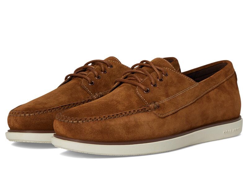 コールハーン メンズ シューズ スリッポン・ローファー Cole Haan Grand 4Eye Loaferspiced Brown SuedeSilver Birch ブラウン