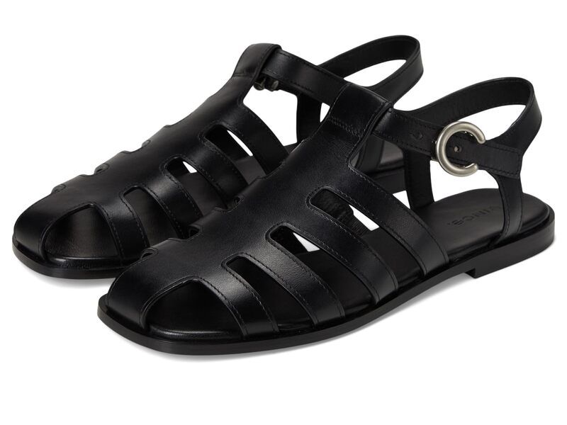 ヴィンス レディース シューズ ブーツ・レインブーツ Vince Melina Black Leather ブラック
