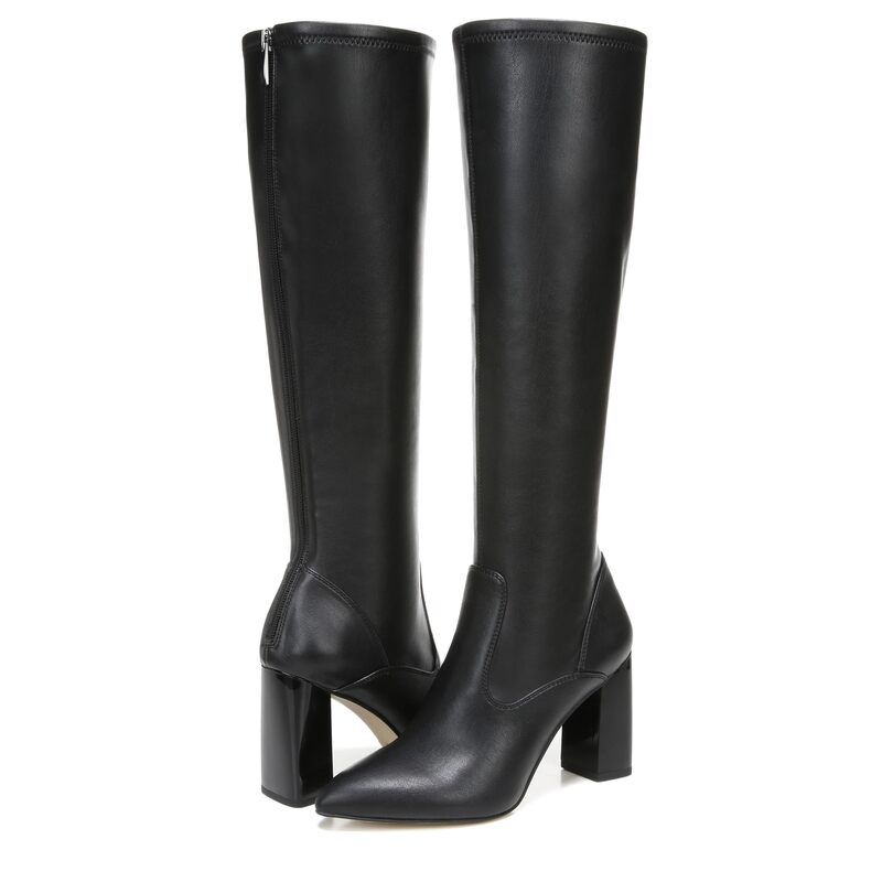 フランコサルト レディース シューズ ブーツ・レインブーツ Franco Sarto Katherine Wide Calf High Shaft Boots Black Synthetic ブラック