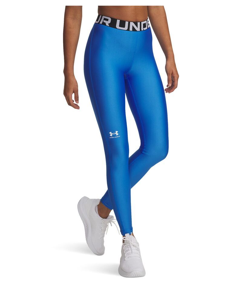 アンダーアーマー レディース ボトムス カジュアルパンツ レギンス Under Armour HeatGear Authentics Leggings Blue AtlantisWhite ホワイト