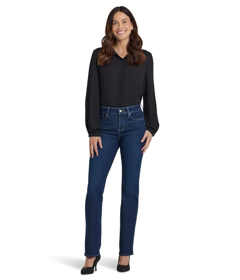 エヌワイディージェイ レディース ボトムス デニムパンツ NYDJ Marilyn Straight Double Stitching Indigo Seine インディゴ