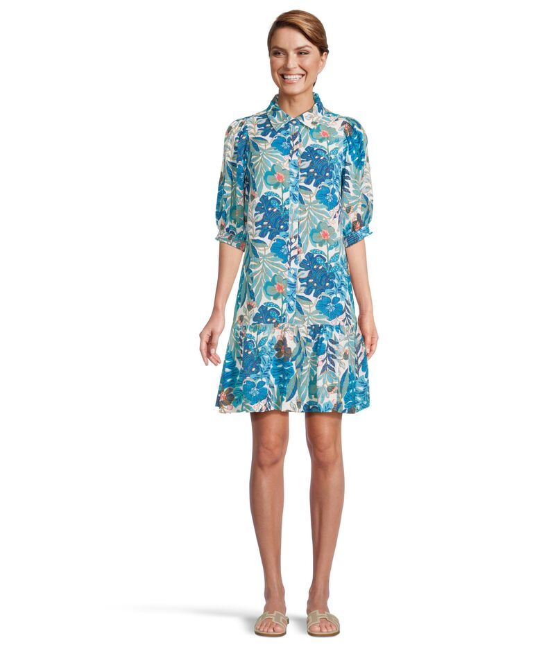 リリーピュリッツァー レディース トップス ワンピース Lilly Pulitzer Brett Dress Breezy Aqua Best Fronds Forever アクア