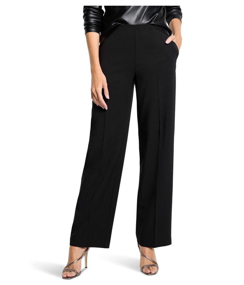 ニックプラスゾーイ レディース ボトムス カジュアルパンツ NICZOE 31 Stretch Suiting Lenox Wideleg Pants Black Onyx ブラック
