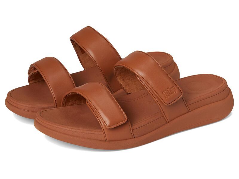 フィットフロップ レディース シューズ サンダル FitFlop Fmode Go Adjustable Flatform TwoBar Slides Deep Tan タン