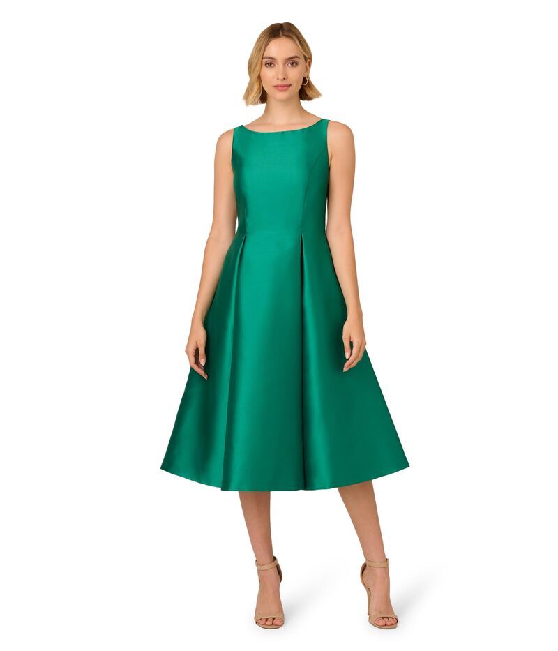 アドリアナ パペル レディース トップス ワンピース ノースリーブ Adrianna Papell Sleeveless Tea Length Dress Vivid Emerald エメラルド