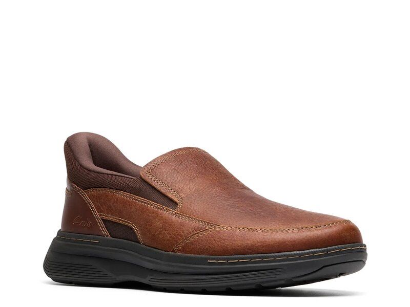 クラークス メンズ シューズ スリッポン・ローファー Clarks Craftwell Step Loafer Brown Leather ブラウン