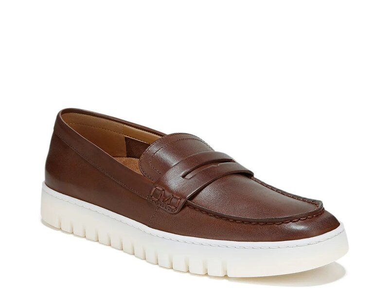 バイオニック メンズ シューズ スリッポン・ローファー Vionic Uptown Loafer Mens Coffee Brown Leather ブラウン
