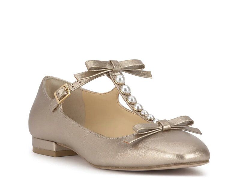 ジェシカシンプソン レディース シューズ パンプス Jessica Simpson Jolliya Flat Gold Metallic ゴールド