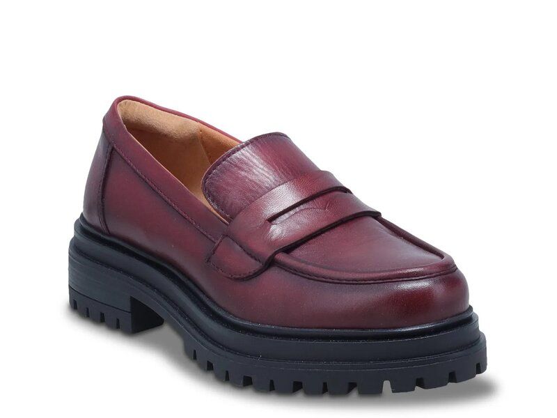 ミズムーズ レディース シューズ スリッポン・ローファー プラットフォーム ローファー Miz Mooz Legendary Platform Loafer Burgundy バーガンディ
