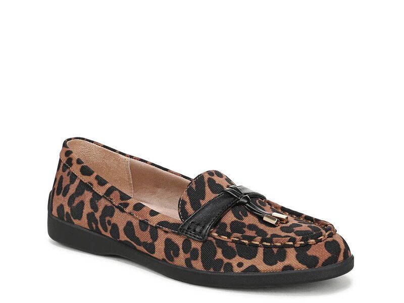 ライフストライド レディース シューズ スリッポン・ローファー LifeStride Malta Loafer BlackBrown Leopard Print ブラック