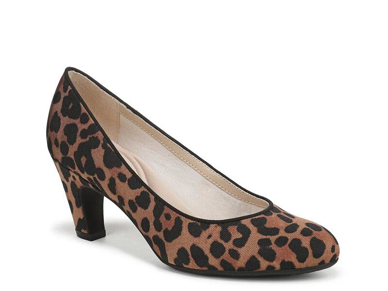 ライフストライド レディース シューズ パンプス プラスサイズ LifeStride Parigi Plus Pump Light BrownBlack Leopard Print ブラック