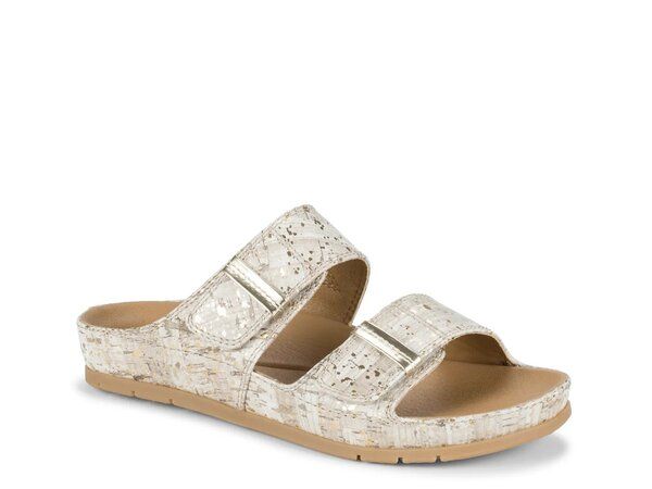 ベアトラップス レディース シューズ サンダル Baretraps Wisteria Sandal CreamGold Metallic Flecked Synthetic クリーム