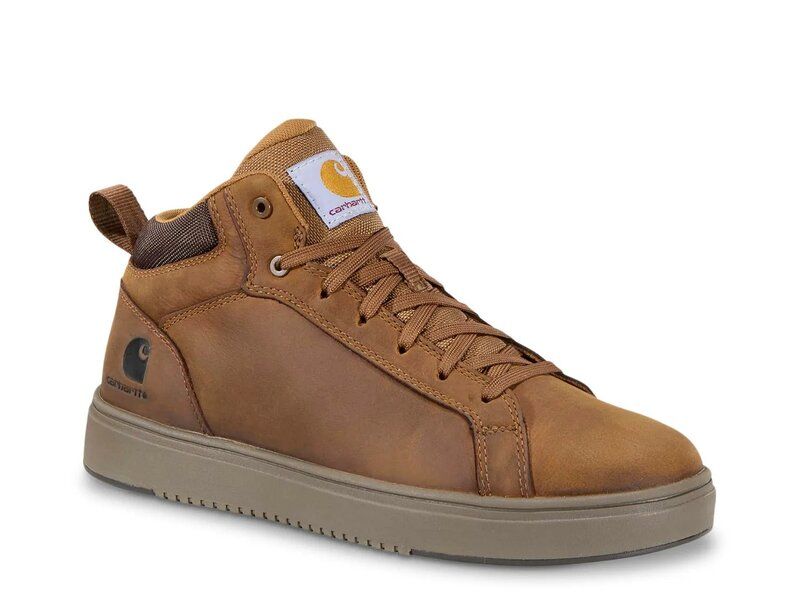 カーハート メンズ シューズ スニーカー Carhartt Detroit MidTop SlipResistant Work Sneaker Mens Cognac