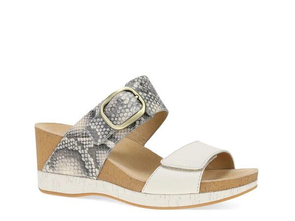 ダンスコ レディース シューズ サンダル Dansko Shannon Wedge Sandal Ivory Snake Print アイボリー