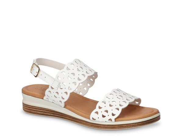 ベラヴィータ レディース シューズ サンダル Bella Vita Zoe Wedge Sandal White Leather ホワイト