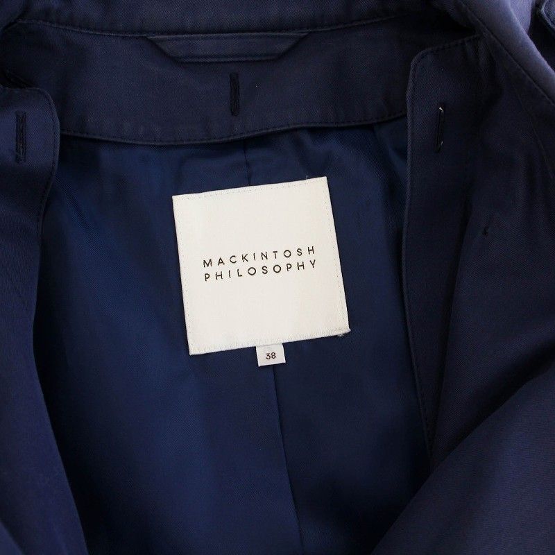 MACKINTOSH PHILOSOPHY ネイビー ロングコート 36 マッキントッシュフィロソフィー MACKINTOSH PHILOSOPHY トレンチ