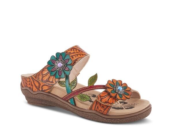 スプリングステップ レディース シューズ サンダル LArtiste by Spring Step Aymee Wedge Sandal Mango Orange Multicolor オレンジ