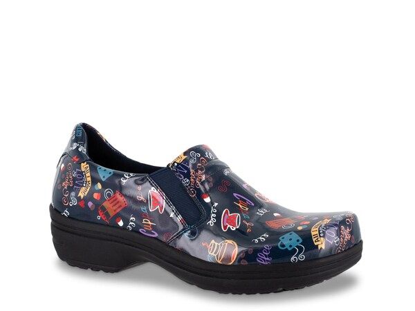 イージーストリート レディース シューズ サンダル Easy Works by Easy Street Bind Clog Navy Prints ネイビー