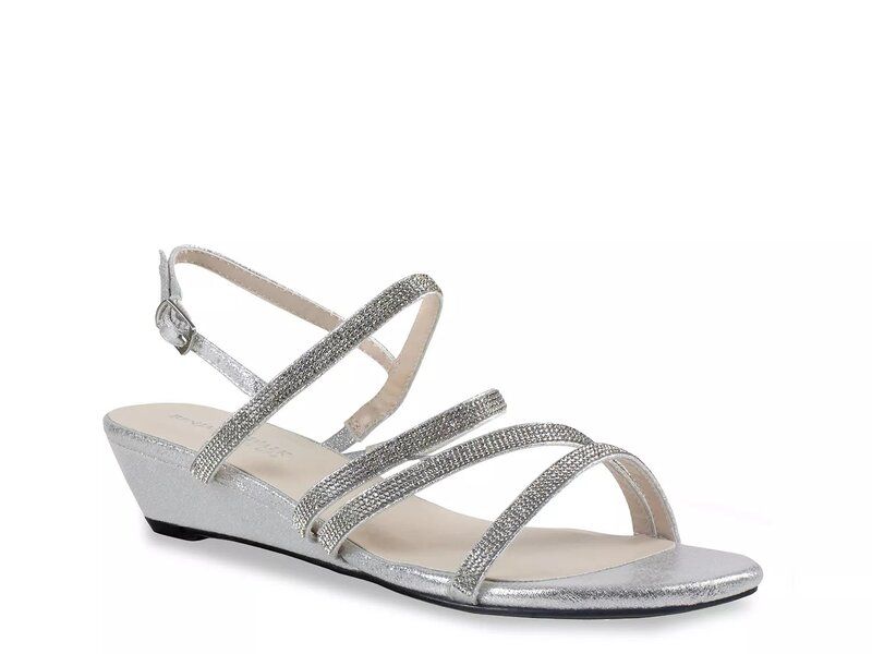 ベンジャミンウォーク レディース シューズ サンダル Touch Ups by Benjamin Walk Jodi Wedge Sandal Silver Metallic シルバー