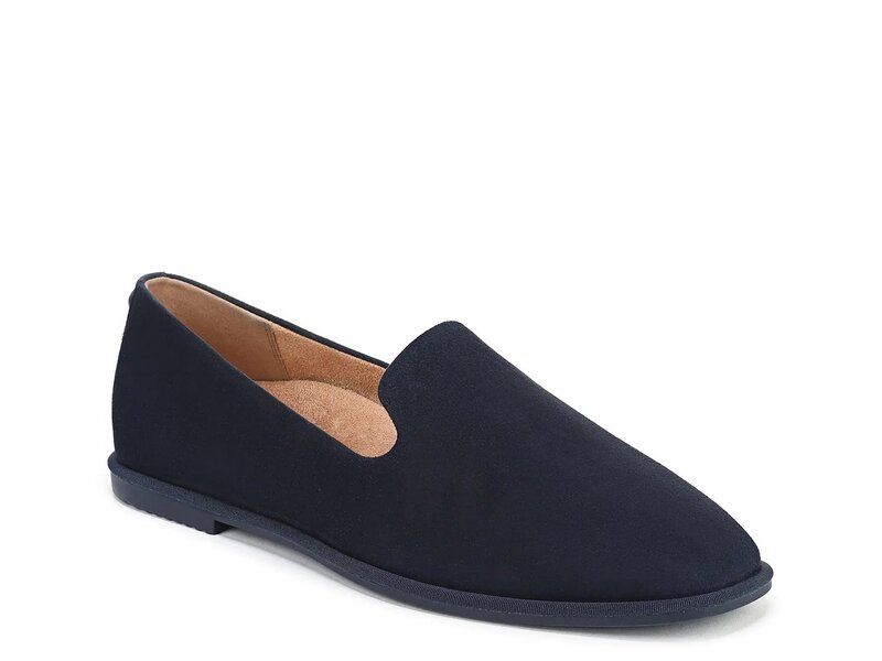 バイオニック レディース シューズ スリッポン・ローファー Vionic Willa 20 Loafer Midnight Blue Suede ブルー
