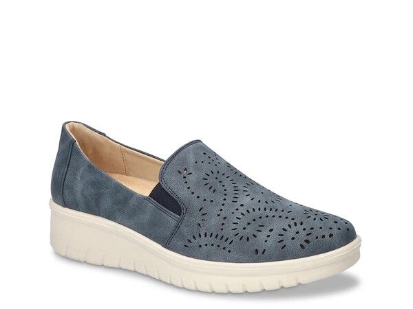 イージーストリート レディース シューズ スリッポン・ローファー Easy Street Ying Wedge SlipOn Navy ネイビー