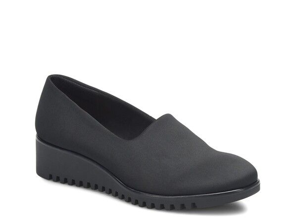 コンフォーティバ レディース シューズ スリッポン・ローファー Comfortiva Dana Wedge SlipOn Black ブラック