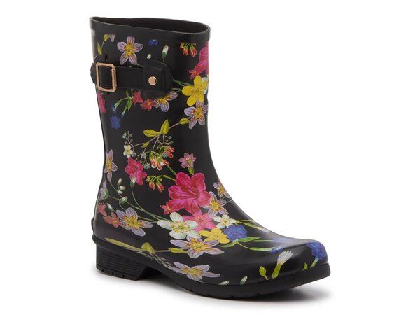 チョーカ レディース シューズ ブーツ・レインブーツ Chooka Kalista Rain Boot BlackMulticolor Floral Print ブラック