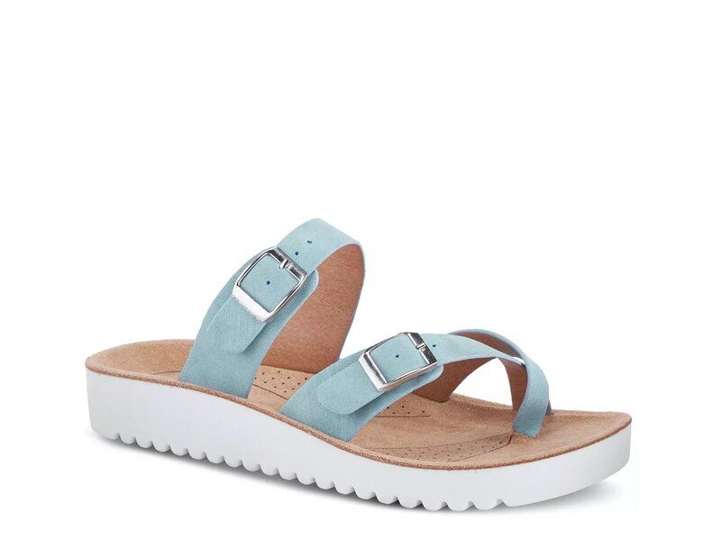 フレクサス レディース シューズ サンダル Flexus by Spring Step Bayside Sandal Sky Blue ブルー