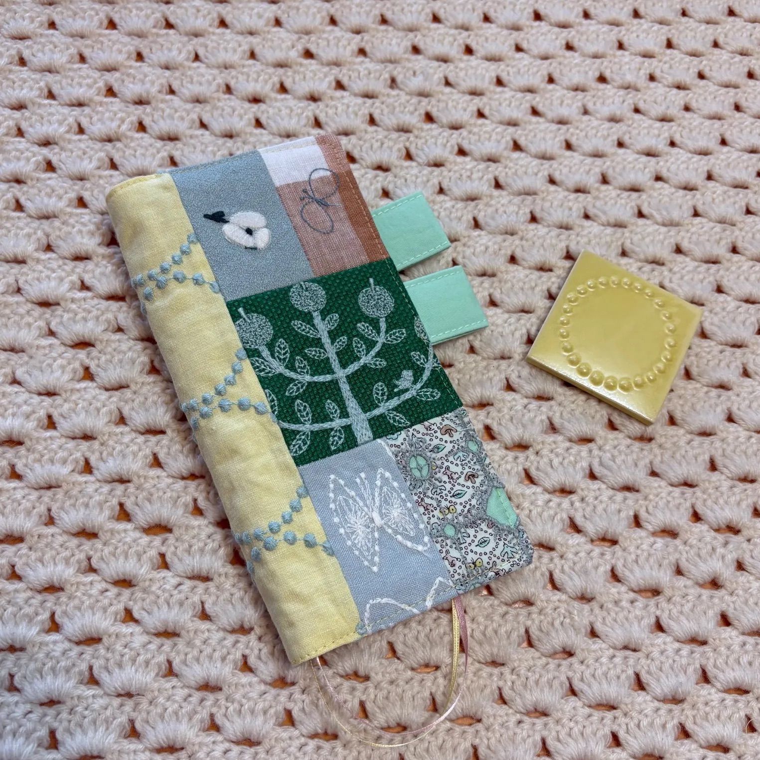ほぼ日weeksサイズ手帳カバー ミナペルホネン tambourine イエロー+ 