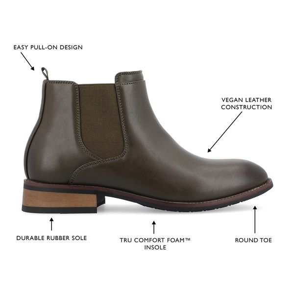 バンス メンズ シューズ ブーツ・レインブーツ Vance Co Landon Boot Dark Green グリーン