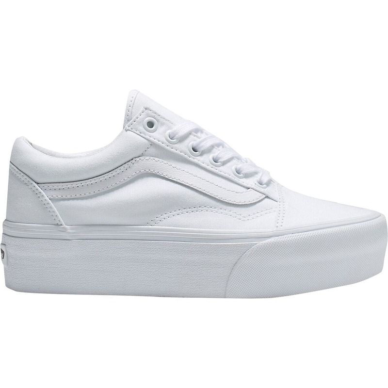 バンズ レディース シューズ スニーカー Vans Old Skool Stackform Shoe Womens True White ホワイト