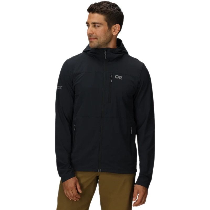アウトドアリサーチ メンズ アウター ジャケット・ブルゾン フーデッドジャケット プリント ジャケット Outdoor Research Ferrosi DuraPrint Hooded Jacket Mens Black ブラック