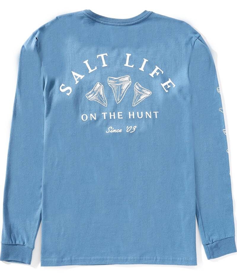 ソルトライフ メンズ トップス シャツ Tシャツ Salt Life On The Hunt Long Sleeve TShirt Coastal Blue ブルー