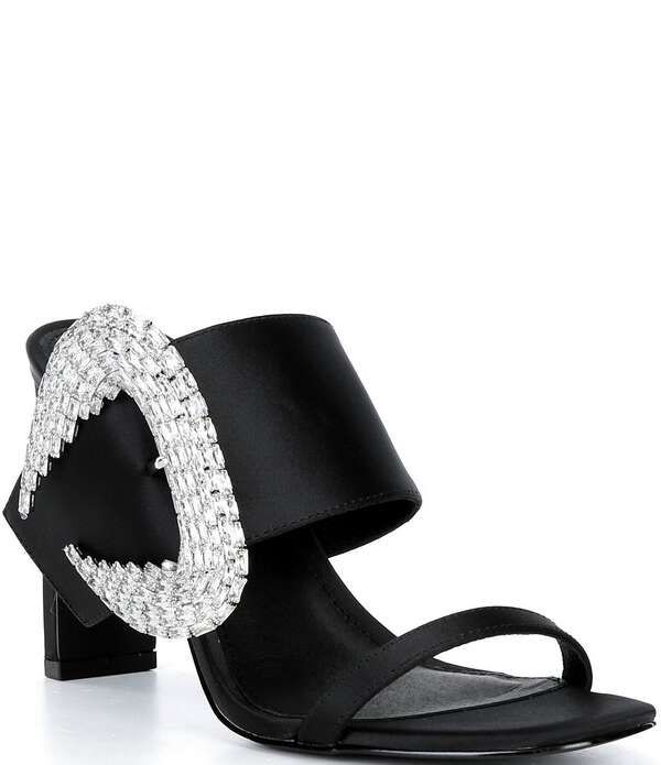 セシリア ニューヨーク レディース シューズ サンダル サテン Cecelia New York Cyprusatin Crystal Buckle Slide Sandals Black ブラック