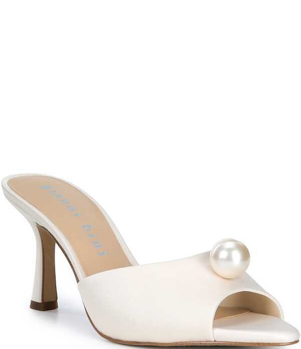 ジャンビニ レディース シューズ サンダル サテン Gianni Bini Preston Satin Pearl Ornamentedresslide Sandalsweet Cream クリーム